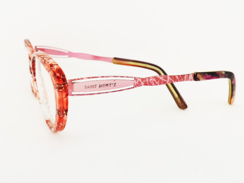 Lentes Armazones Anteojos Receta Dama Saint Morit'z Coral