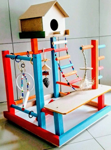 Brinquedo-casa-parque-playground-pássaros-calopsitas