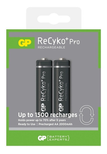 Bateria Recargable Aa Gp Recyko Pro 2000mah Pila Pack 2