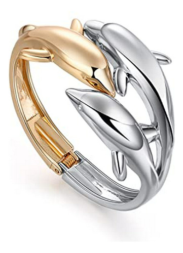 Brazalete - Dolphin Bracelet For Women 18k Gold Silver Plate