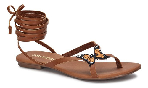 Sandalia 46009tpr Niñas Flat Cool Padrisimo Mariposa