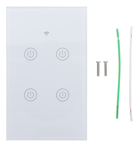 Interruptor De Pared Wifi Inteligente De 4 Bandas Con Contro