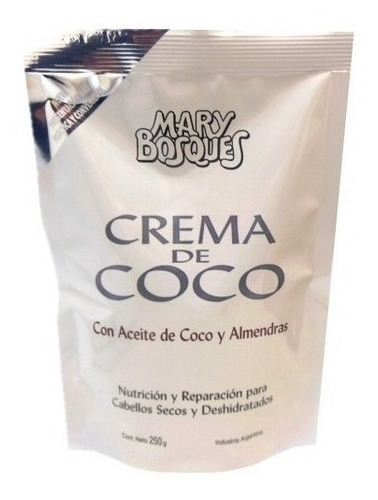 Crema De Coco Y Almendras Mary Bosques Doy Pack X 250 Gr