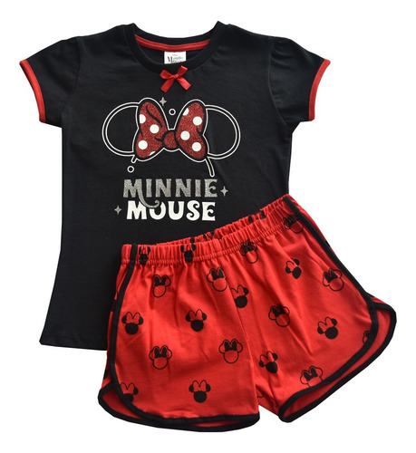 Pijama De Short De Minnie Mouse Disney Para Niñas Oficial