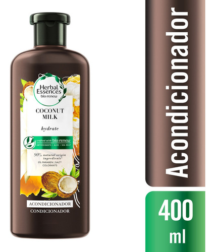 Acondicionador Herbal Essences Bio:renew Coconut Milk 400 Ml