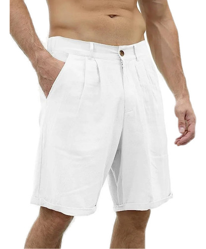Pantalones Cortos Clásicos De Verano De Algodón Con Cintura