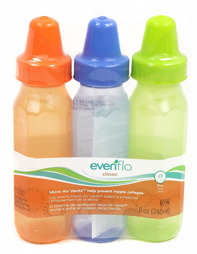 Evenflo 3 Count Classic Light Tint Nurser  8 Onza