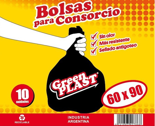 Bolsa Basura Residuo 60x90 Negra 10 Un No Gotea Calidad