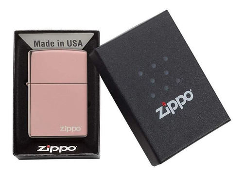 Imagem 4 de 4 de Isqueiro Zippo 49190zl Rose Gold Logo Original