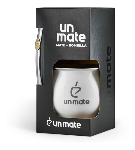 Imagen 3 de 10 de Un Mate Acero - Blanco + Bombilla