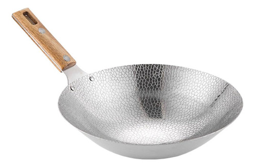 Bestonzon Wok Acero Inoxidable Sarten Para Freir Mango 9.4