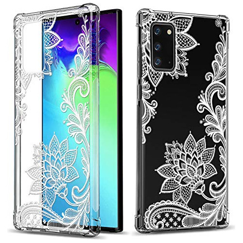 Funda Para Galaxy Note 20 Floral Transparente Tpu Thermop-02