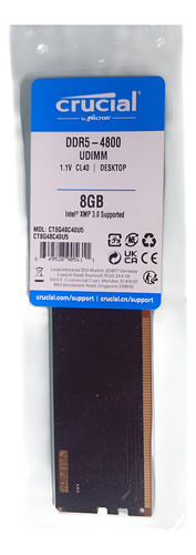 Memoria Ram Crucial 8gb 4800mhz
