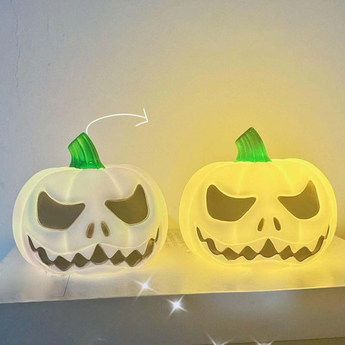 El Escritorio De La Luz De La Calabaza De Halloween Del Led