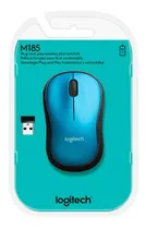 Comprar Mouse Logitech M185 Inalambrico Blue Color Azul