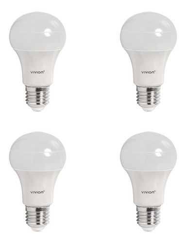 Pack X4 Bombita De Luz Lampara Led Bulbo 718937 15w Fria