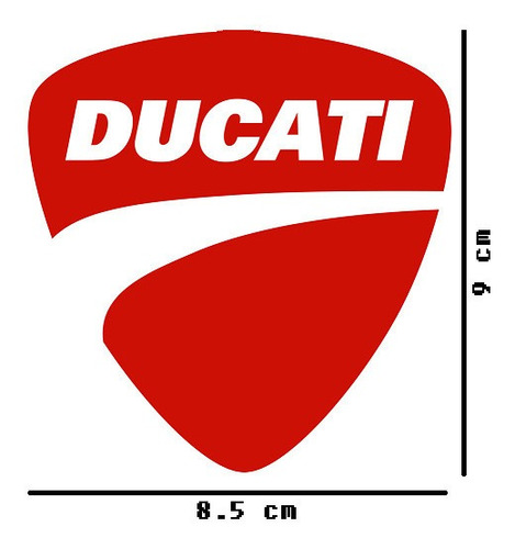 Ducati Logo Sticker Vinil 2 Piezas Red $135 Mikegamesmx