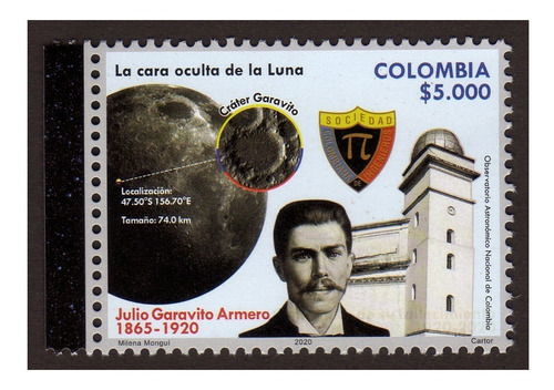 Astrónomo Julio Garavito Armero Estampillas De Colombia