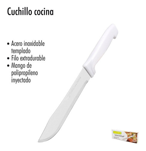 6 Cuchillo Cocina Filo Extradurable Acero Inoxidable 8 