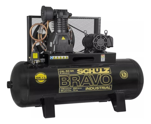 Compresor De Aire Shulz Bravo 10hp 230-460v. 170psi. Brasil