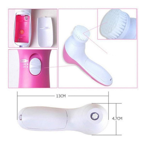 Imagen 4 de 4 de Spa Facial Mini Masajeador Eléctrico Para La Cara 5 En 1