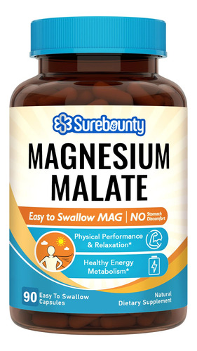 Surebounty Malato De Magnesio, 410 Mg De Malato De Magnesio