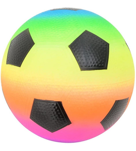 Bola De Fútbol Inflable Arco Iris De 9 Pulgadas Para Niños -