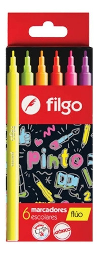 Marcador Filgo Pinto 2220 X 6 Colores Fluo