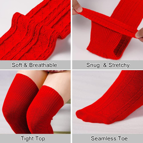Calcetines Altos De Algodón Extra Largos Para Mujer ...