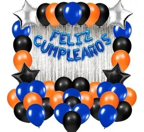 Kit Globos Naruto Dragon Ball Cumpleaños Cortina