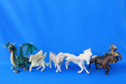 Lote Dragon Caballos Pegasos Bullyland Papo Schleich