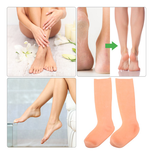 1 Par De Calcetines Largos Hidratantes Para Toda La Noche