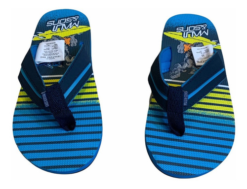 Imagen 3 de 4 de Sandalias Chalas Niños Maui And Sons Full Print Azul Unisex