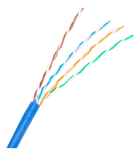 Bobina Cable Wam Utp 305m Cat6 0.6mm Azul Cat6 /vc