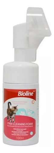 Espuma Limpia Patas Mascotas Gato Perro Bioline 100ml