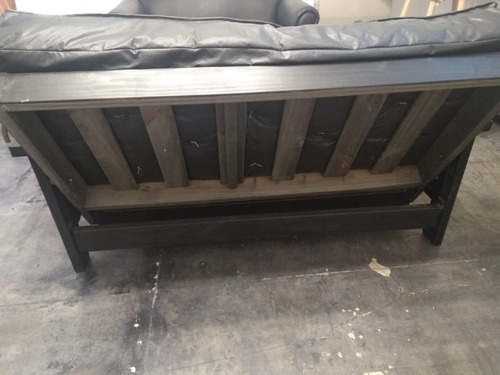 Futon Cama De 2 Plazas En Eco Cuero