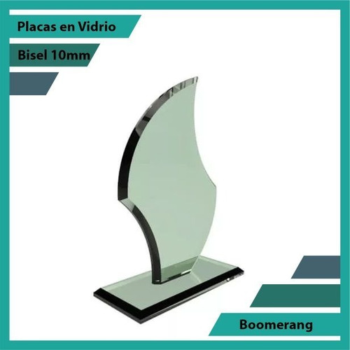 Placas En Vidrio Forma Boomerang