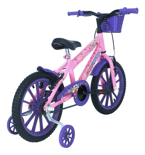 Bicicleta Infantil Aro 16 Mtb 1v Kiss Com Cesto Free Action
