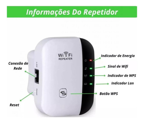 Repetidor De Sinal Wi-fi 300mbps Cor Branca Kapbom Ka-x331