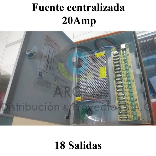 Oferta Fuente Centralizada Cctv 18 Tomas 20amp - Yus