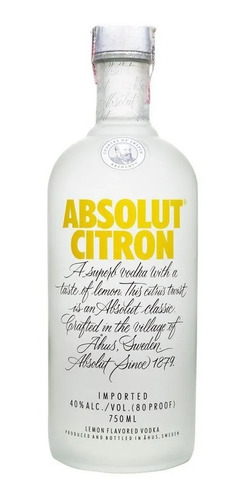Vodka Absolut Citron 1l. Envío Gratis