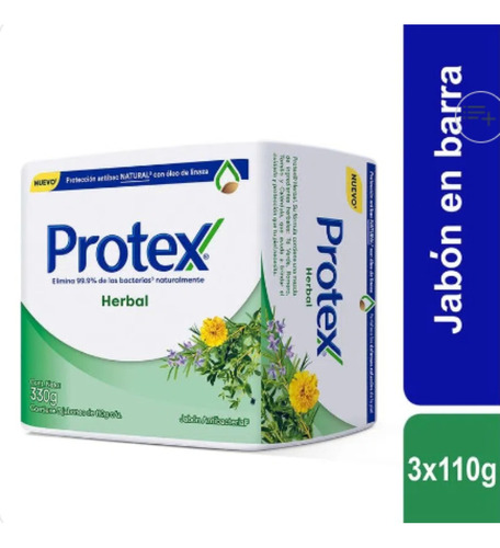 Jabon Protex Herbal 3x120gr - g a $105