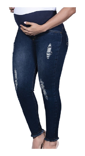 Jeans Materno - Pantalon De Maternidad Rotos+obsequio