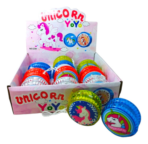 Yoyos Con Luces Modelo Unicornio 12 Unidades 