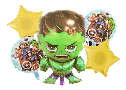 Set De Globos De Hulk Decoración Niño