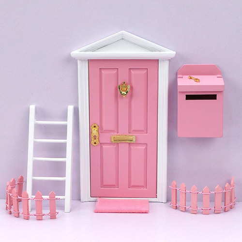 Xfw3 Kit De Puerta De Hadas En Miniatura De Casa De Muñecas