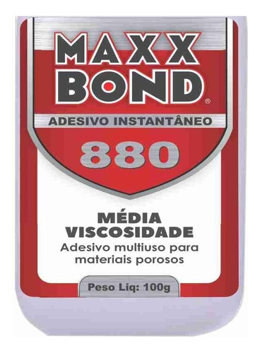 Kit 12 Un. Cola Instantânea Maxx Bond 880 Super Adesivo 100g