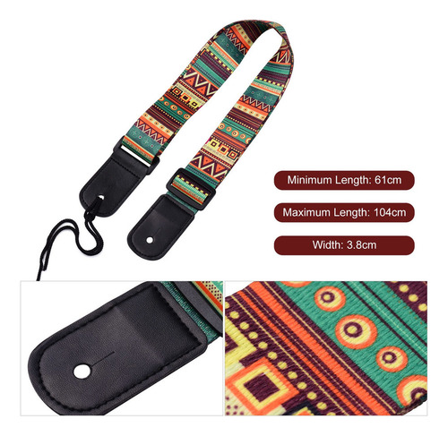 Correa Ajustable Para Ukelele, Poliéster Suave, Correa Antid