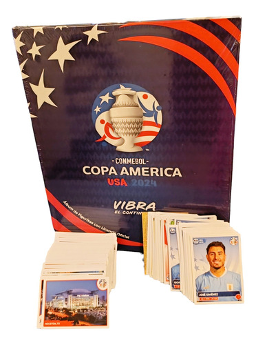 Álbum  Tapa Dura Copa America 2024 + 50 Figuritas A Pegar
