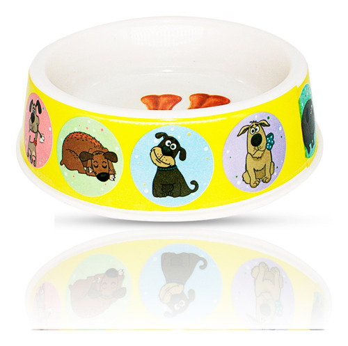 Bebedouro/comedouro Caes E Gatos Plst 18,5*5 Cm Cor:tobby 5